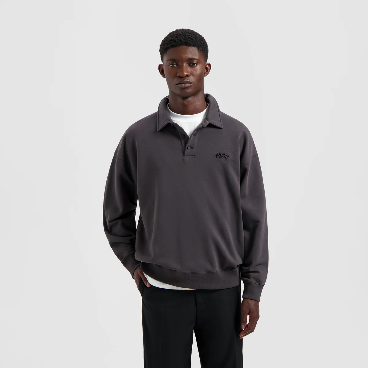 OLAF OLAF signature polo - charcoal