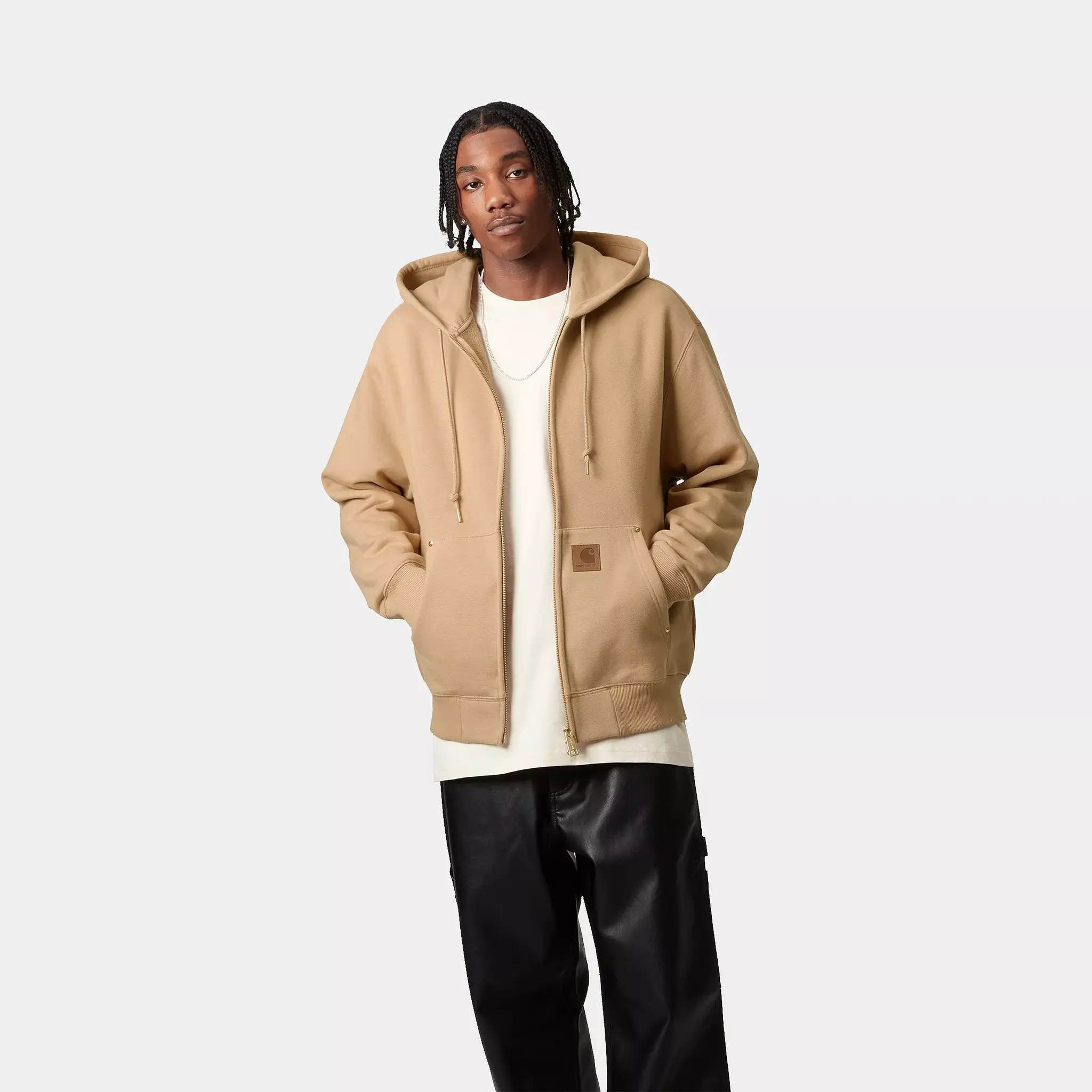 CARHARTT WIP CARHARTT WIP hooded eldon sweat jacket -brown