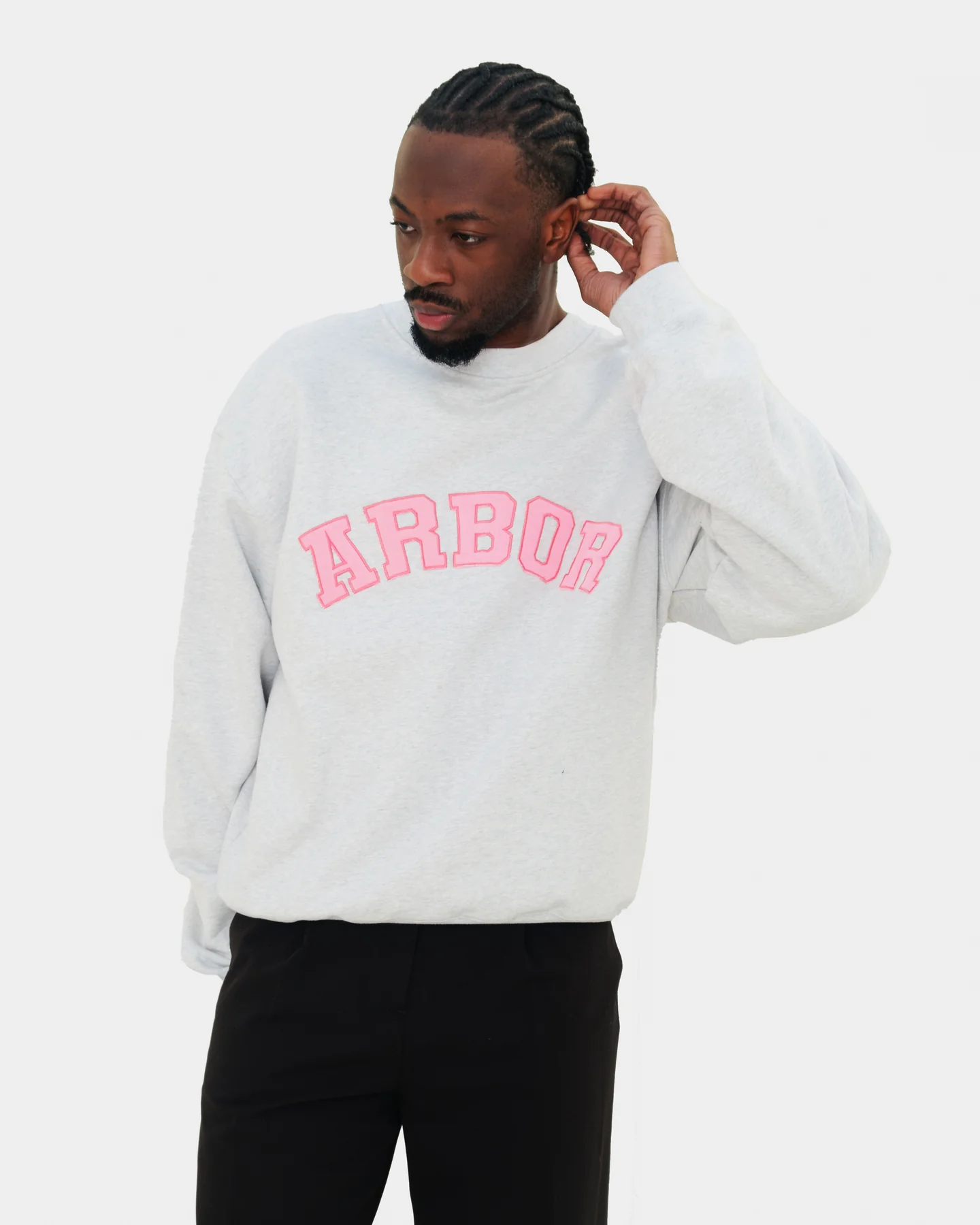 ARBOR ANTWERP ARBOR ANTWERP pink arbor crewneck grey