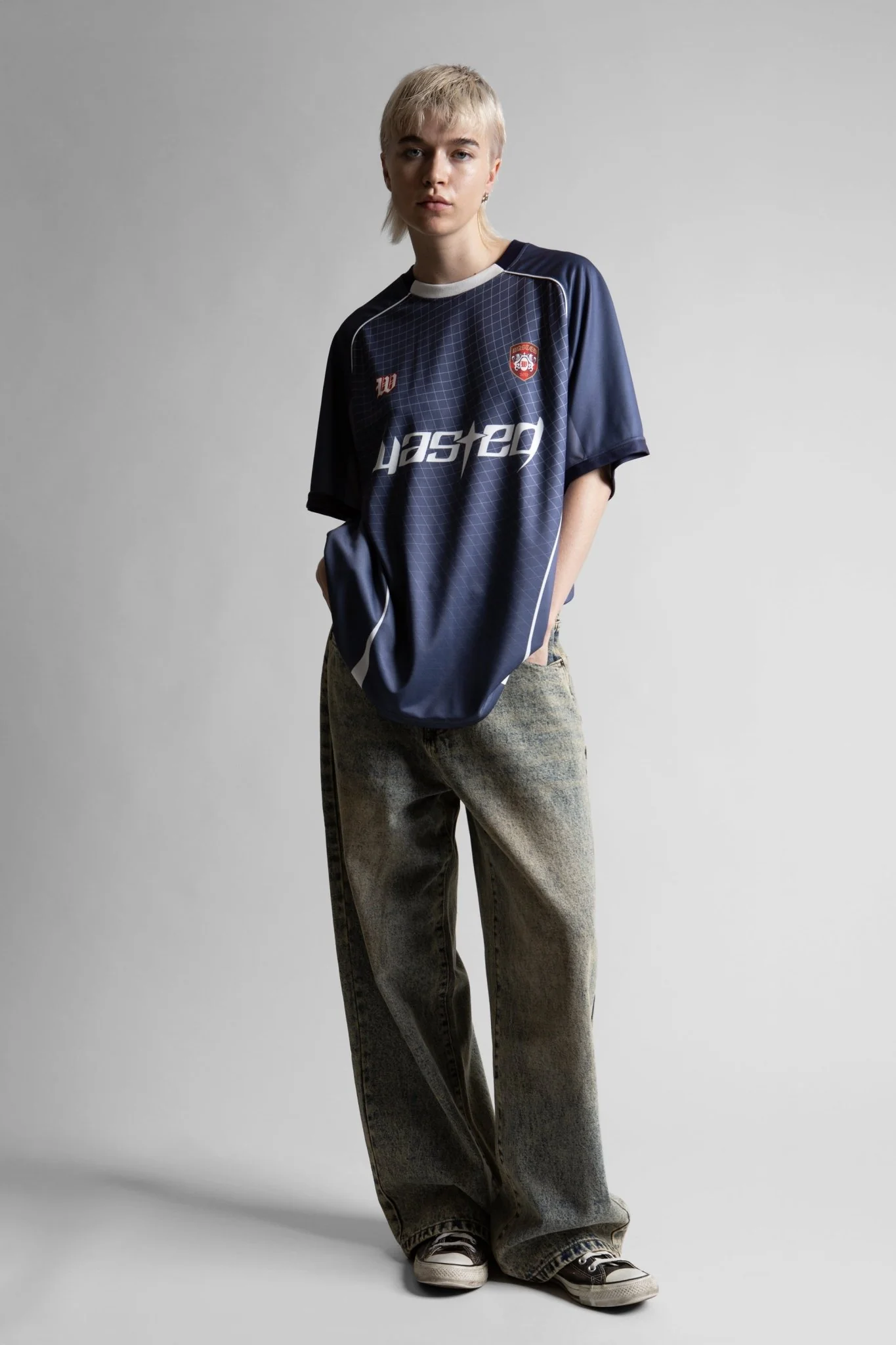 WASTED PARIS WASTED PARIS spine football jersey - ash blue