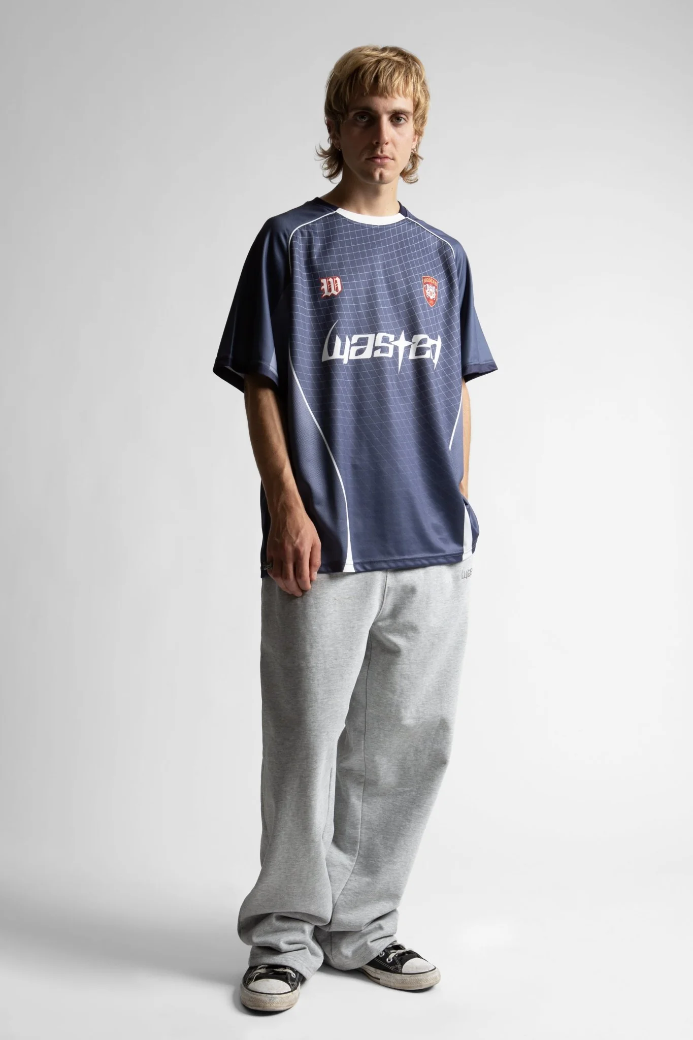 WASTED PARIS WASTED PARIS spine football jersey - ash blue
