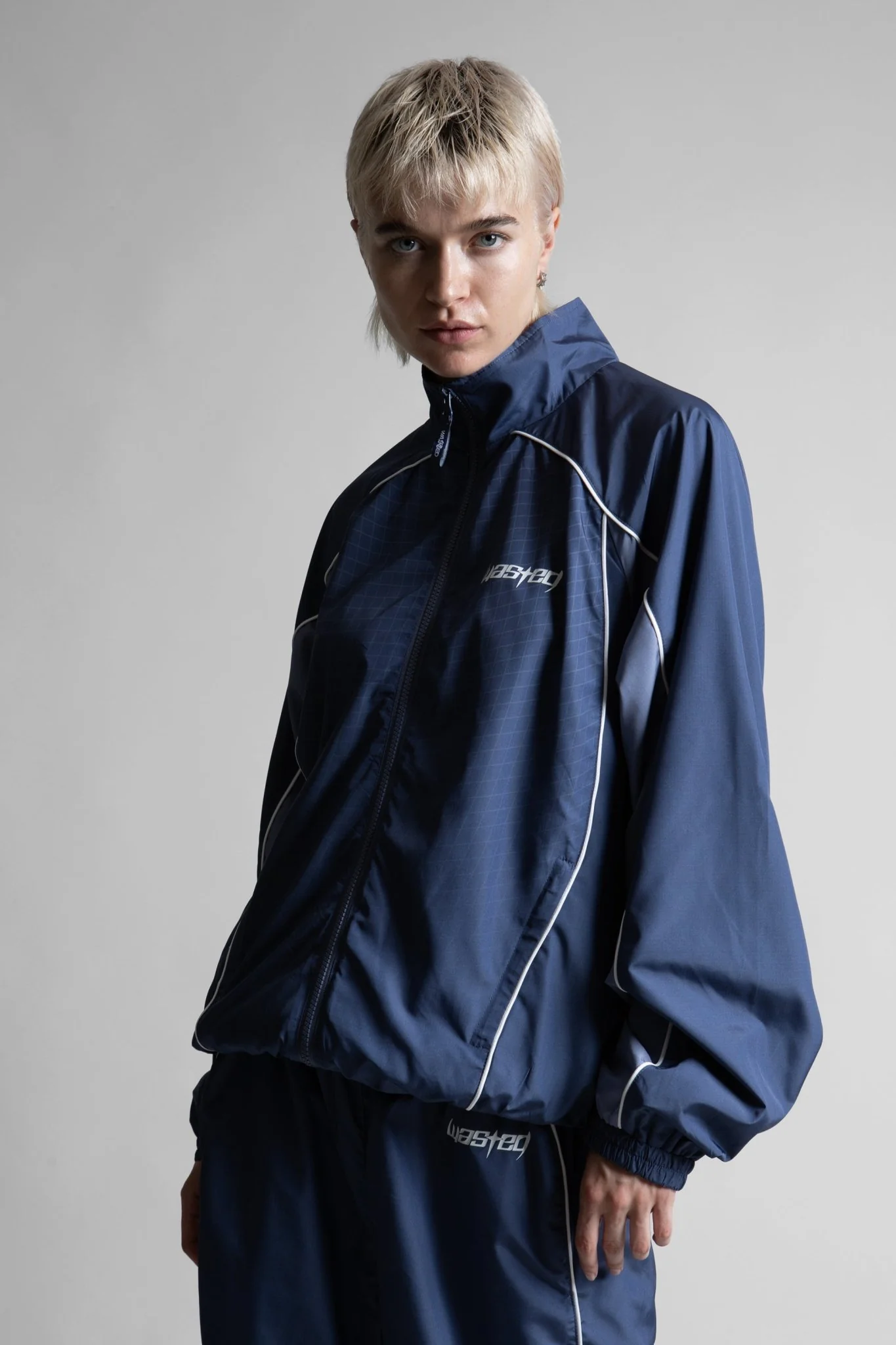 WASTED PARIS WASTED PARIS spine track jacket - ash blue