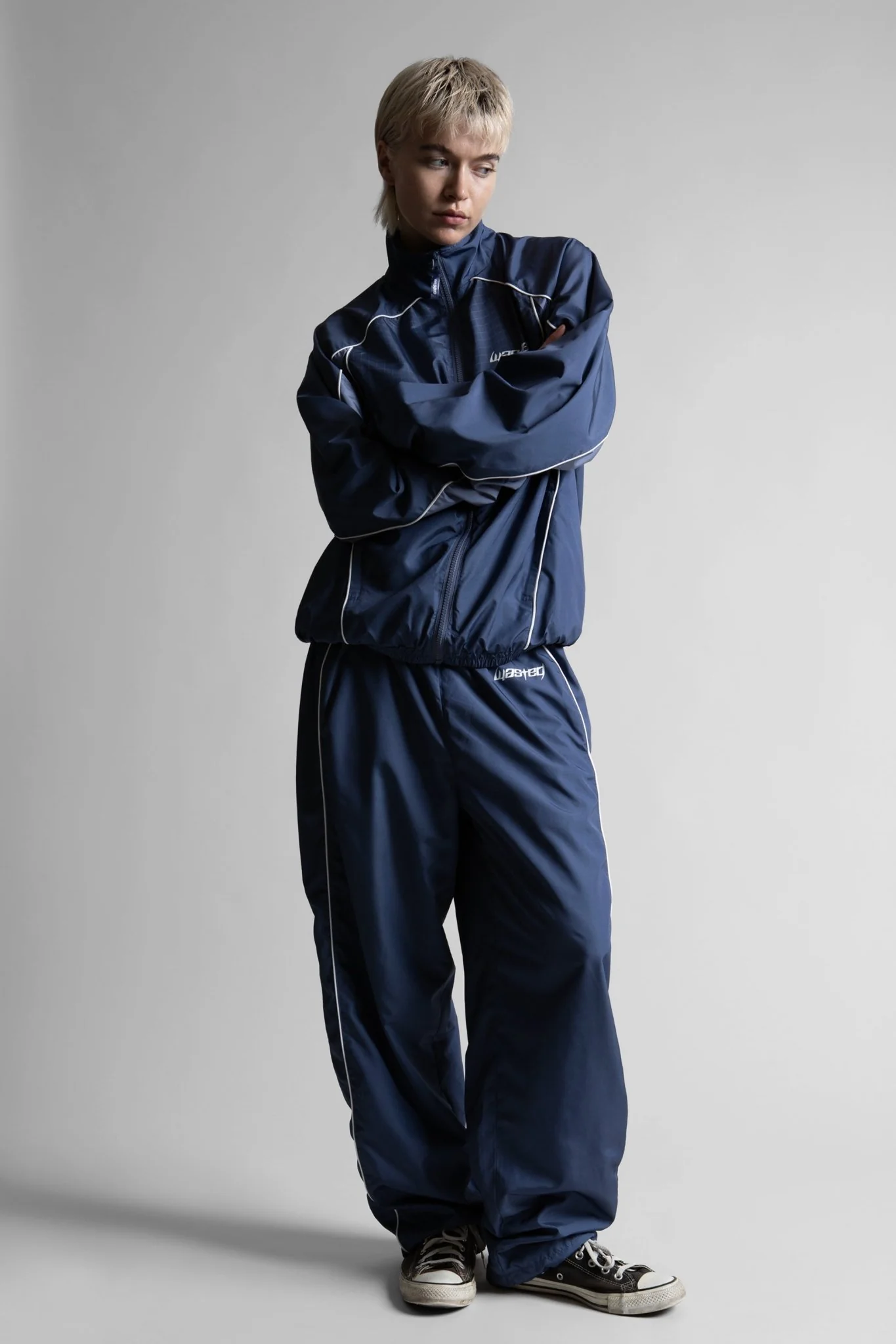 WASTED PARIS WASTED PARIS spine track jacket - ash blue