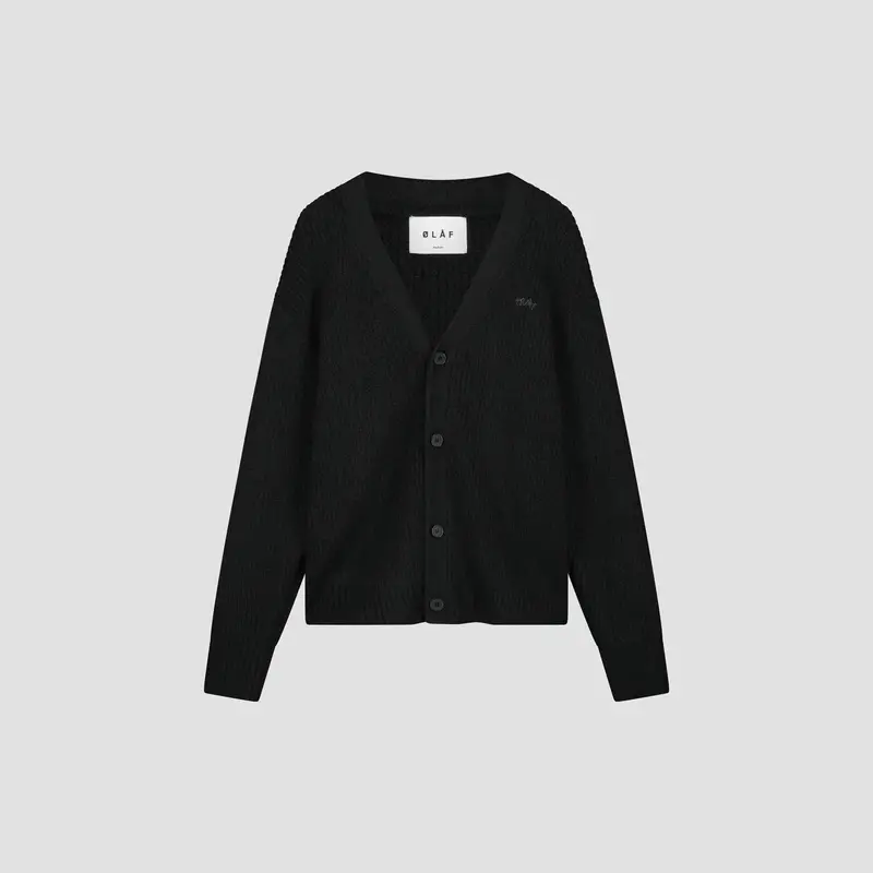 OLAF OLAF signature knitted cardigan - black