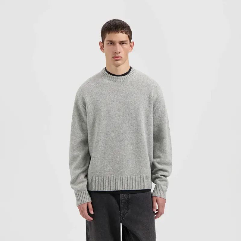 OLAF OLAF essential knitted crewneck - heather grey