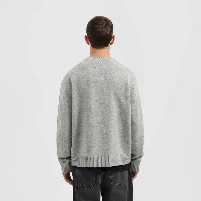 OLAF OLAF essential knitted crewneck - heather grey