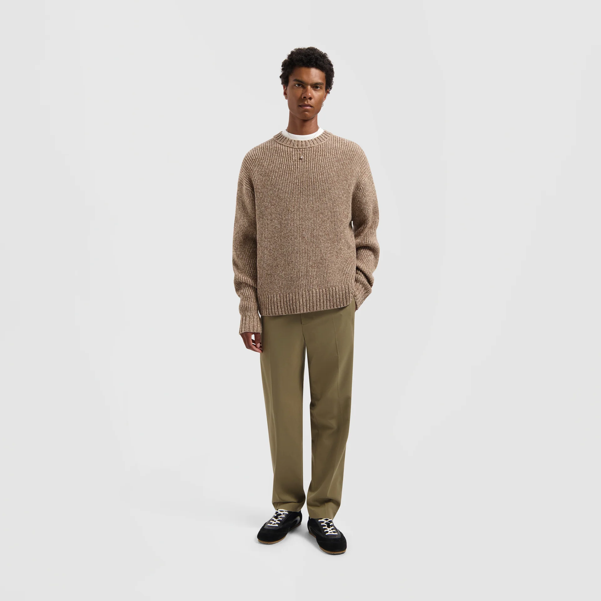OLAF OLAF essential melange knitted crewneck - foxtrot