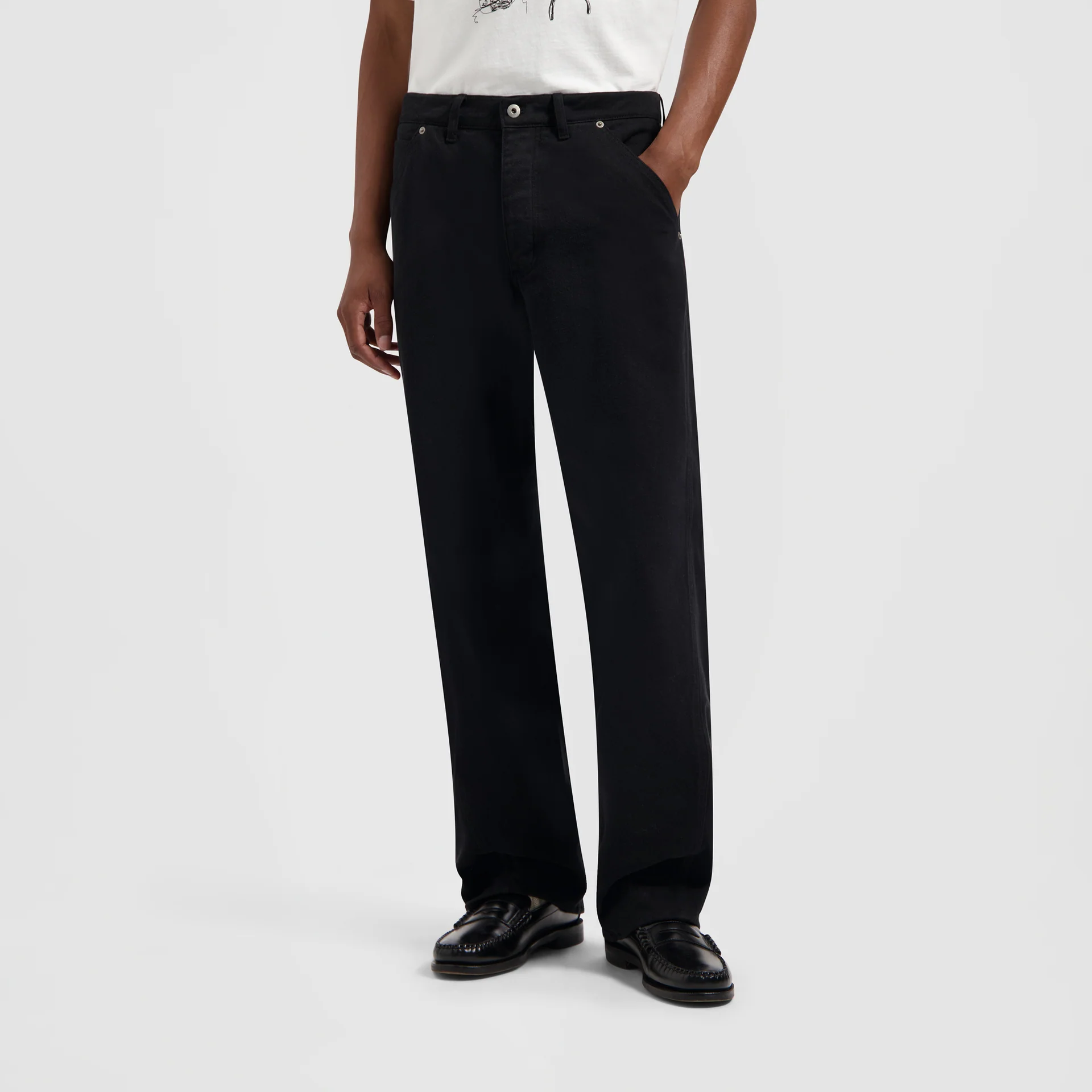 OLAF OLAF brushed twill denim pant - black