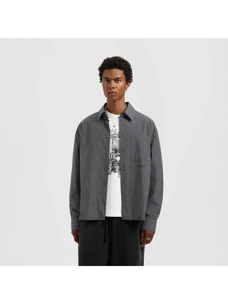 OLAF OLAF checked boxy shirt - hot fudge