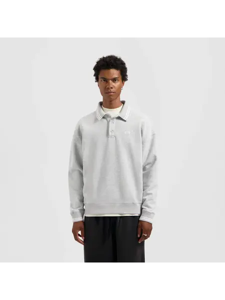 OLAF OLAF tipping detail oversized polo - heather grey