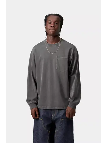 CARHARTT WIP CARHARTT WIP l/s torion pocket T - black grind wash
