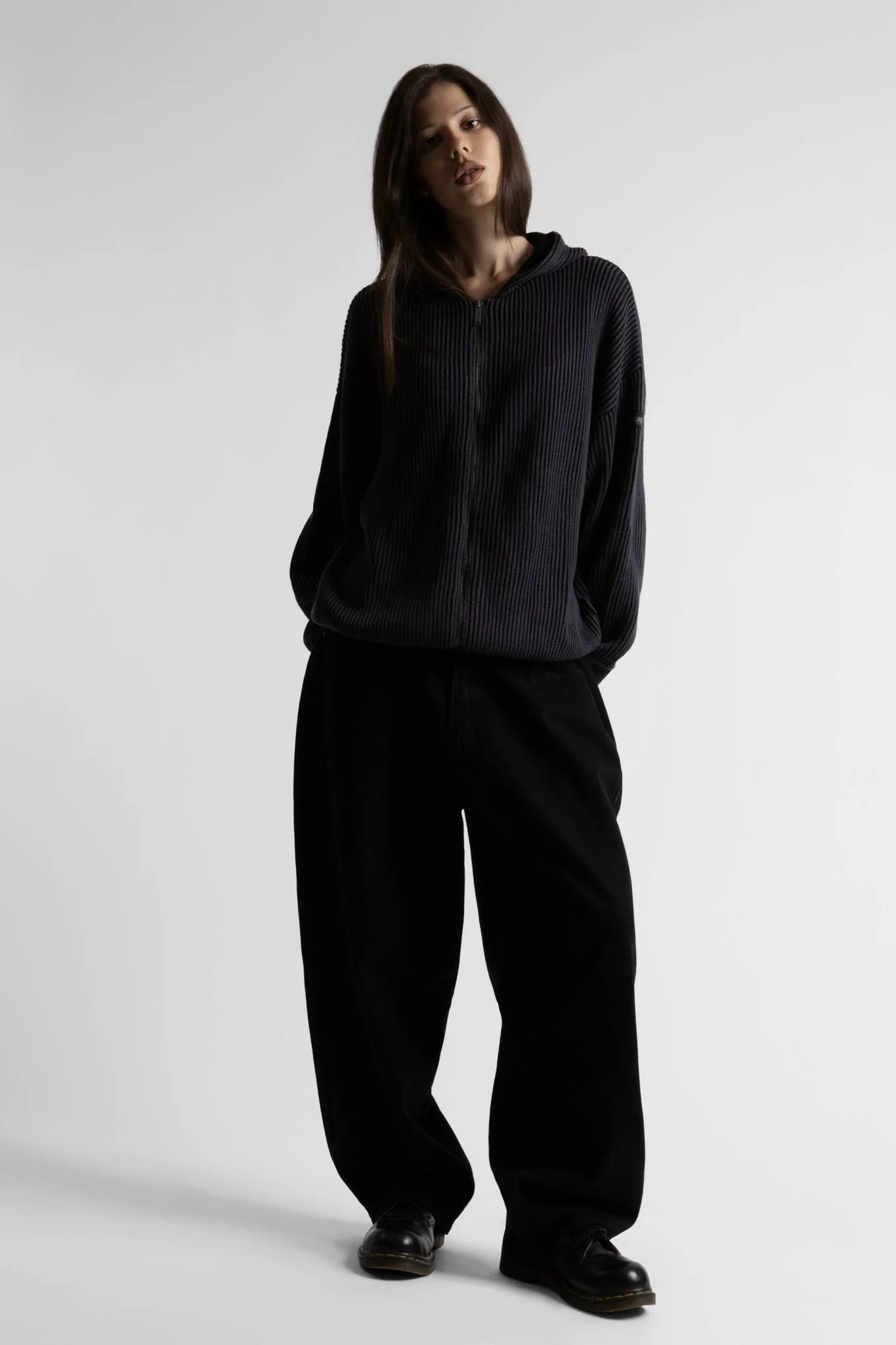 WASTED PARIS WASTED PARIS pusher knit zip hoodie