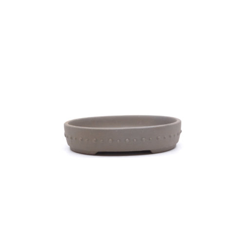 Bonsai pot unglazed drum oval 19cm