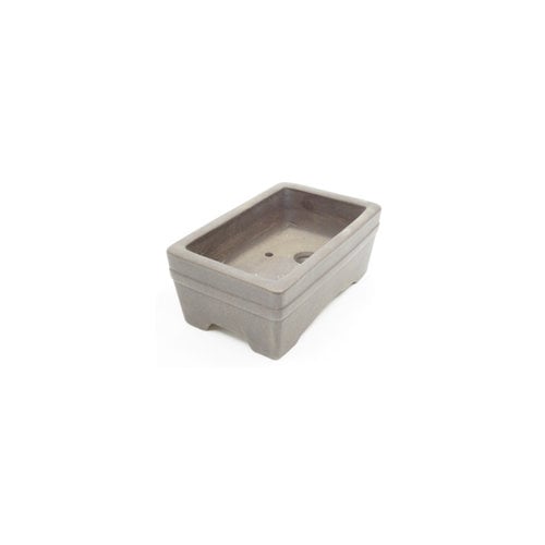 Shohin bonsai pot Yixing ungalzed rectangle 12cm