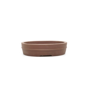 Bonsai pot unglazed oval 23cm