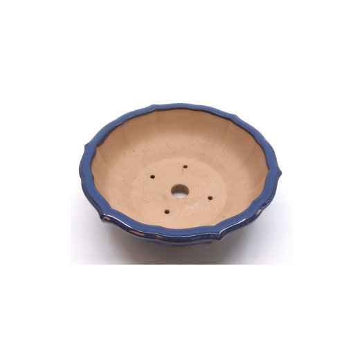 Bonsai pot blauw lotus 18cm