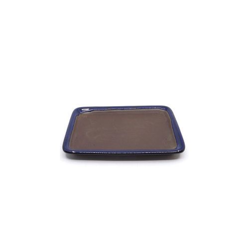 Bonsai plate rectangle dark blue 21cm