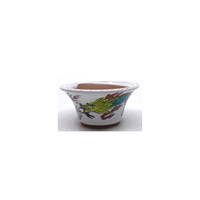 Bonsai pot handgeschilderde draak rond 15cm