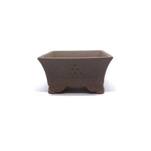 Bonsai pot ongeglazuurd vierkant 18cm