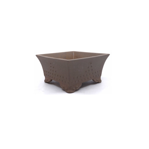 Bonsai pot ongeglazuurd vierkant 18cm