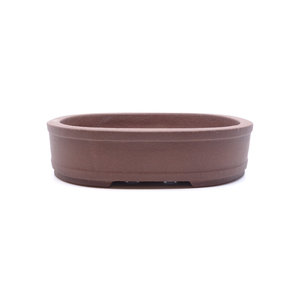 Bonsai pot ongeglazuurd rechthoekig met ronde hoeken 30cm