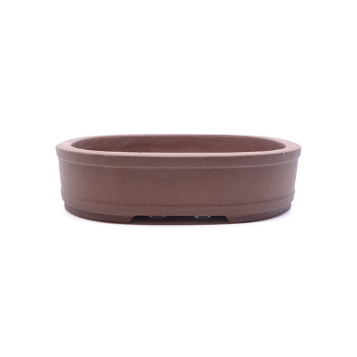 Bonsai pot ongeglazuurd rechthoekig met ronde hoeken 30cm