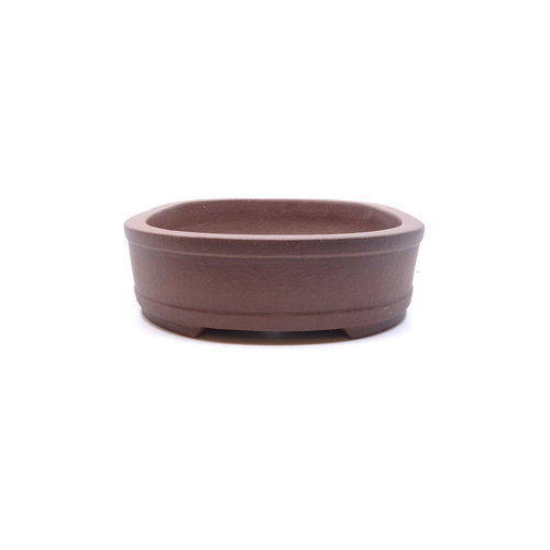 Bonsai pot ongeglazuurd rechthoekig met ronde hoeken 30cm