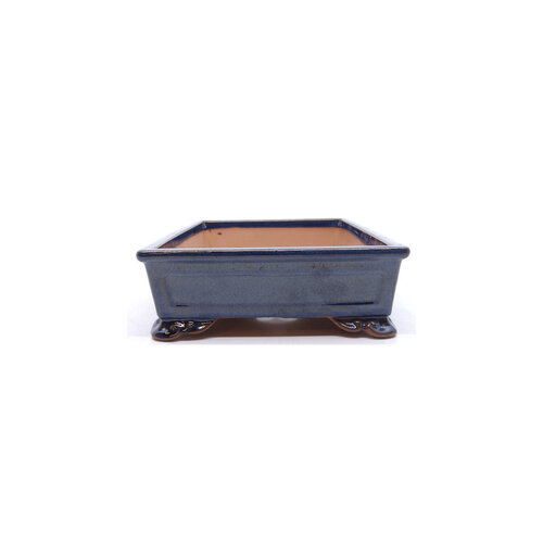 Bonsai pot blue rectangular 26cm