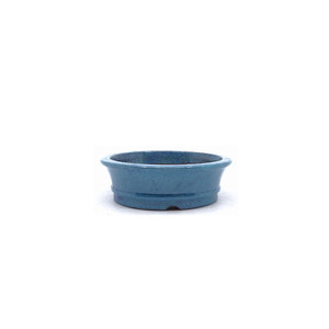 Bonsai pot blauw groen rond 14cm
