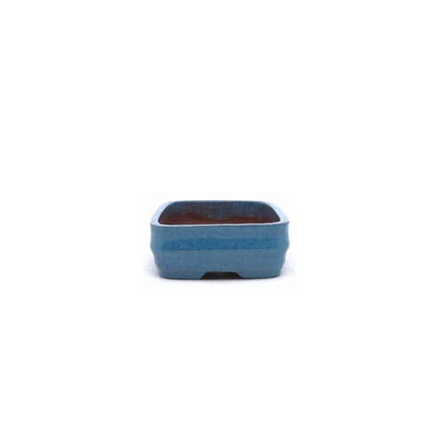 Bonsai pot blauw groen rechthoekig 14cm