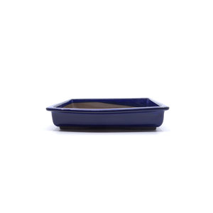 Bonsai pot blue rectangular 27cm