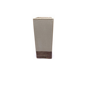 Bonsai pot cascade vierkant creme 11cm, hoogte 22cm