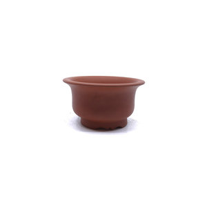 Bonsai pot Yixing semi-cascade unglazed round 14cm, height 8cm