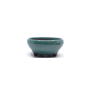 Bonsai pot green round 16cm