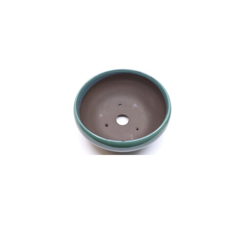 Bonsai pot green round 16cm