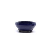 Bonsai pot blauw rond 16cm