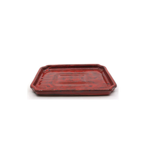 Bonsai plate red mokko 26cm