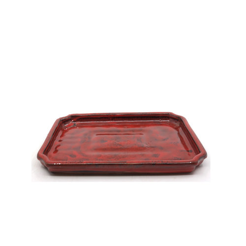Bonsai plate red mokko 31cm