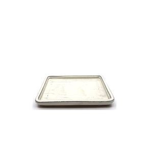 Bonsai plate rectangular creme 22cm