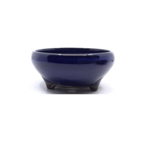 Bonsai pot blue round 24cm