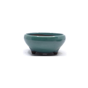 Bonsai pot green round 19cm