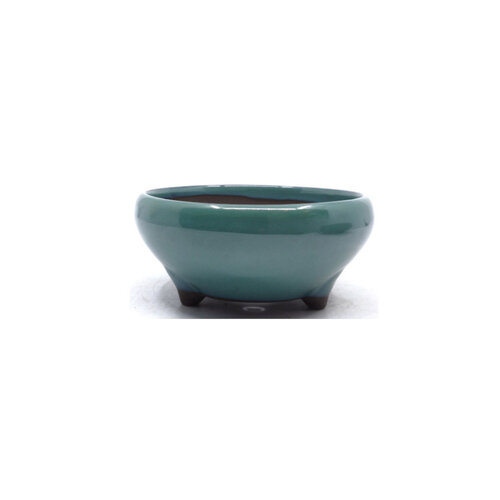 Bonsai pot green round 19cm