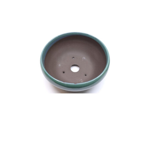 Bonsai pot green round 19cm