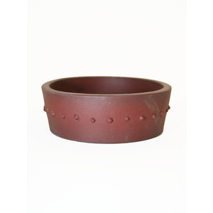 Bonsai pot ongeglazuurd ovaal (trommel) 14cm