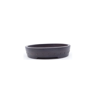 Bonsai pot ongeglazuurd ovaal (trommel) 18cm