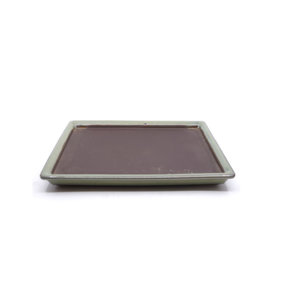 Bonsai plate rectangle green 31cm