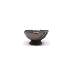 Shohin Bonsai pot hand made brown with bronze accent 13cm