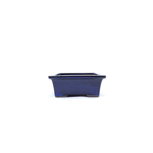Bonsai pot blue rectangle 13cm - set