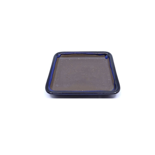 Bonsai pot blue rectangle 13cm - set