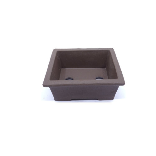 Bonsai pot ongelazuurd rechthoekig 13cm - set